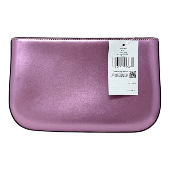 Kate Spade Glitter Lilly Pochette Quartz Pink 🎁 New in Bag $249 - Picture 3 of 5